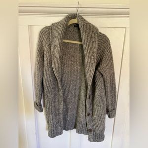 Thick gray Banana Republic cardigan, size small